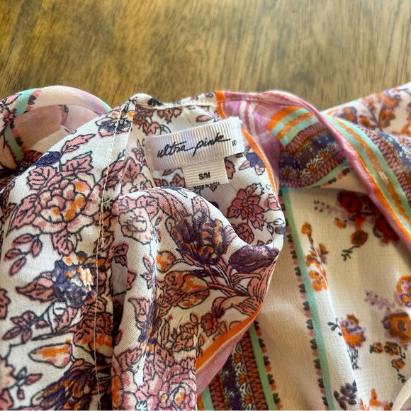 Kimono: Ultra Pink Floral and Striped - Pink and Orange - Picture 5 of 5